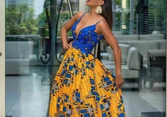 African Dashiki Maxi Gown for Women | Ankara Long Dresses