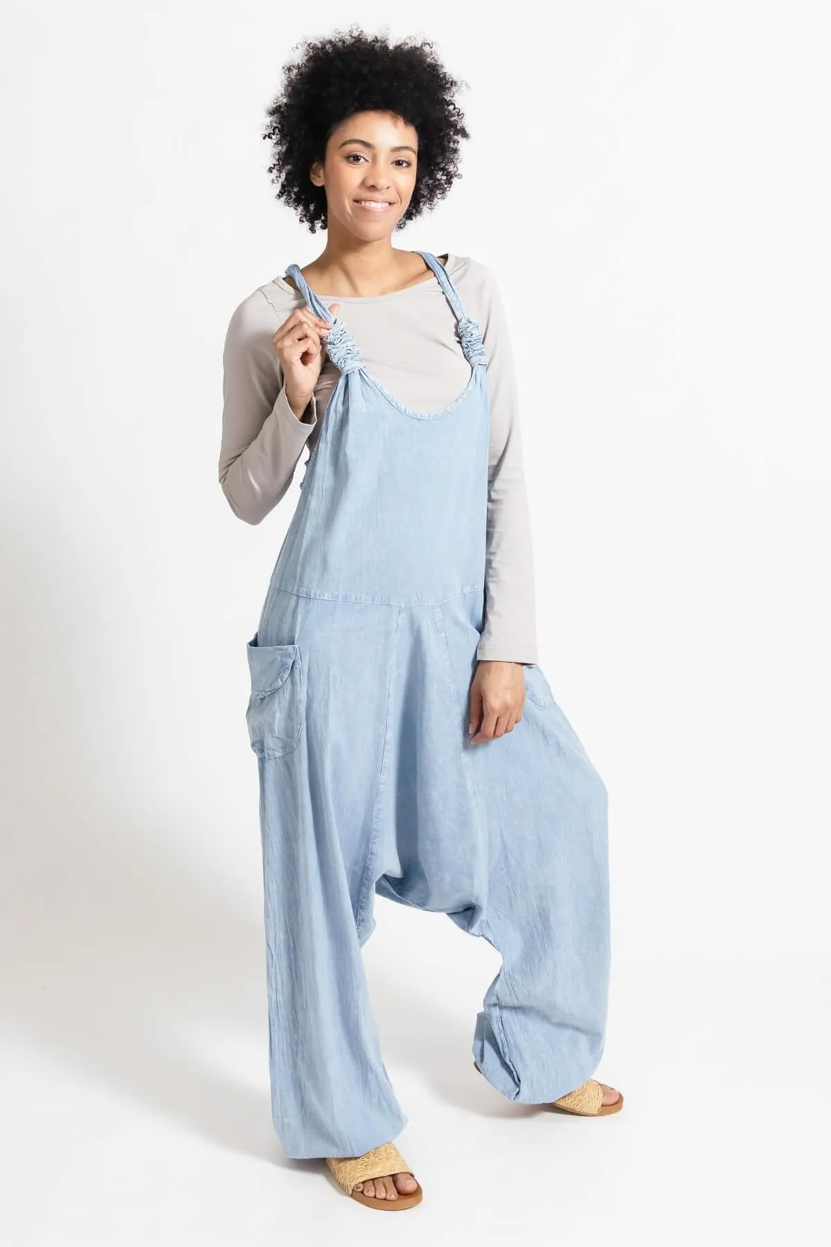 Bahini Overalls Long - Sky Blue