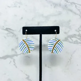 Blue & Green Palm Earrings