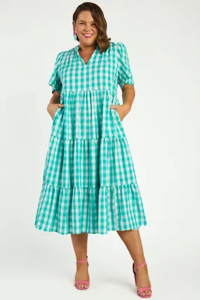 Clara Jade Gingham Dress