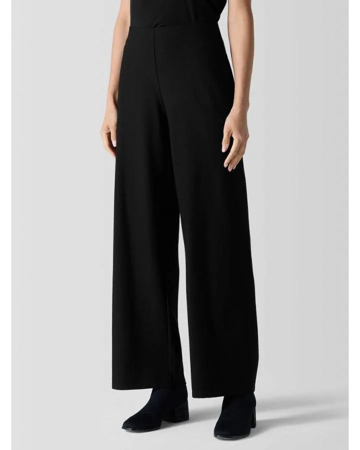 Eileen Fisher Stretch Crepe Wide Leg Pant