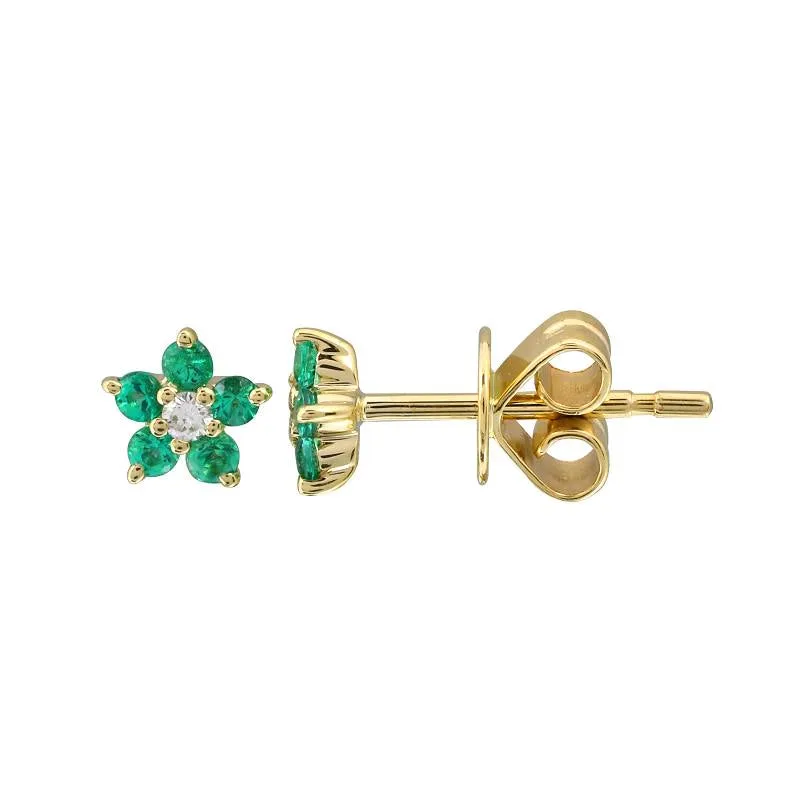 Gemstone Flower Studs