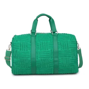 Green Weekender Terry Cloth Duffle Bag