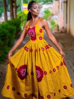 Heel Length Ankara Maxi Gown | Dashiki Long Dresses