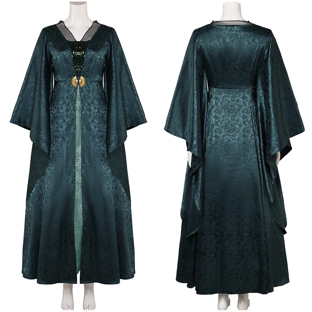 House of the Dragon Helaena Targaryen Women Green Dress Party Carnival Halloween Cosplay Costume