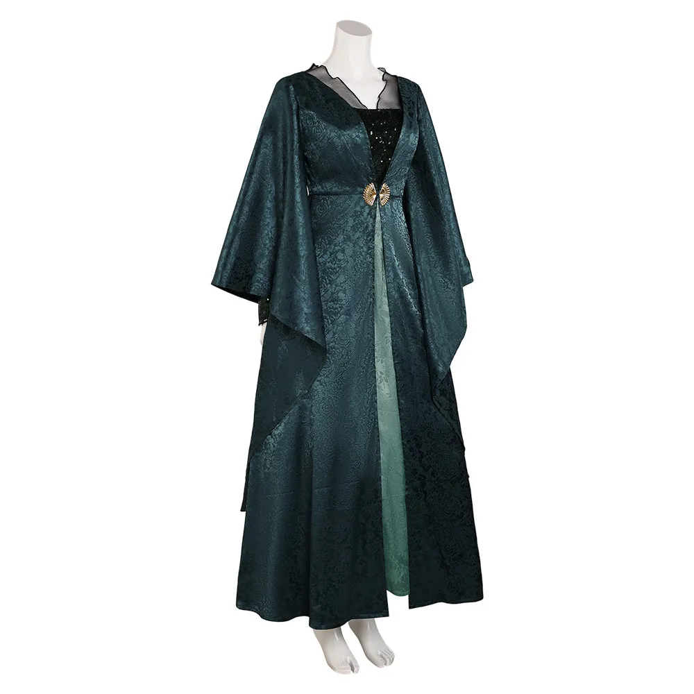 House of the Dragon Helaena Targaryen Women Green Dress Party Carnival Halloween Cosplay Costume