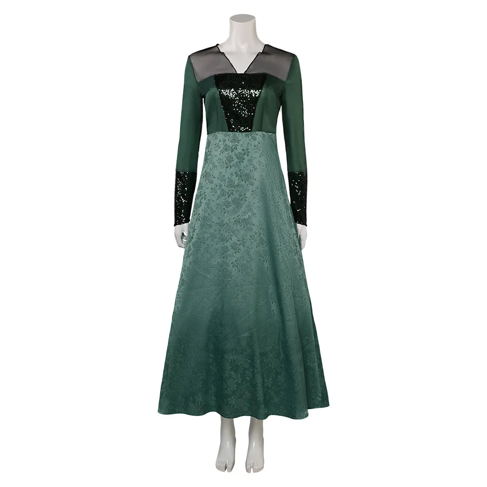 House of the Dragon Helaena Targaryen Women Green Dress Party Carnival Halloween Cosplay Costume