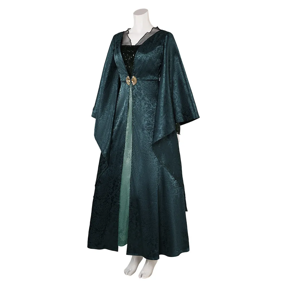 House of the Dragon Helaena Targaryen Women Green Dress Party Carnival Halloween Cosplay Costume