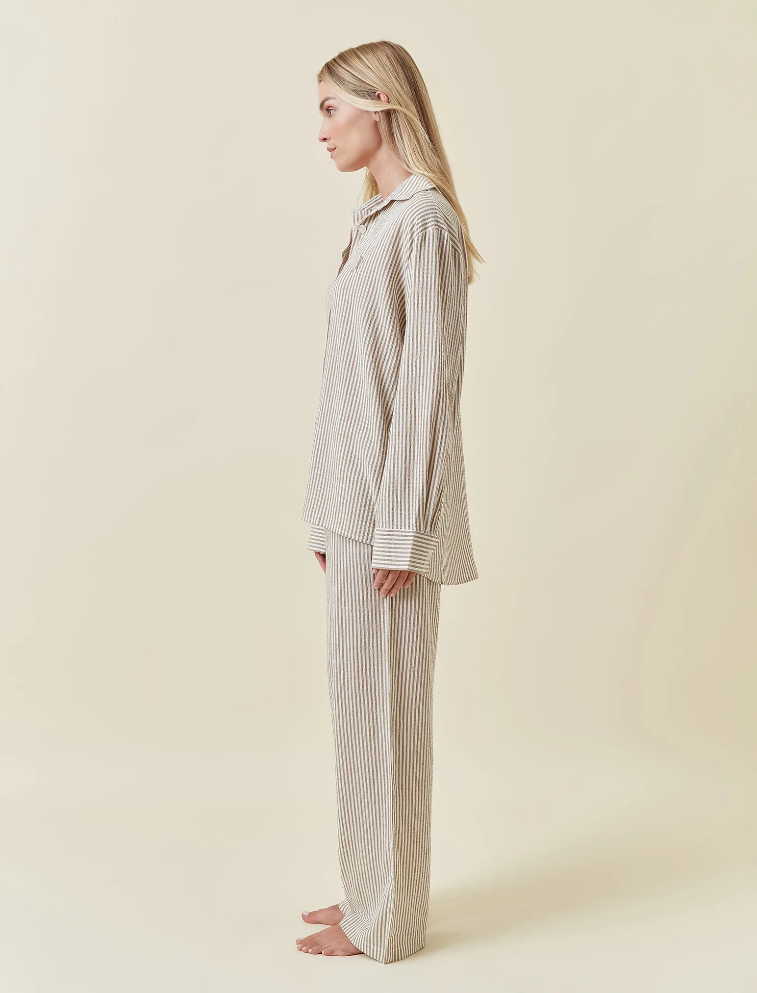 Karen Walker Seersucker Stripe PJ Set