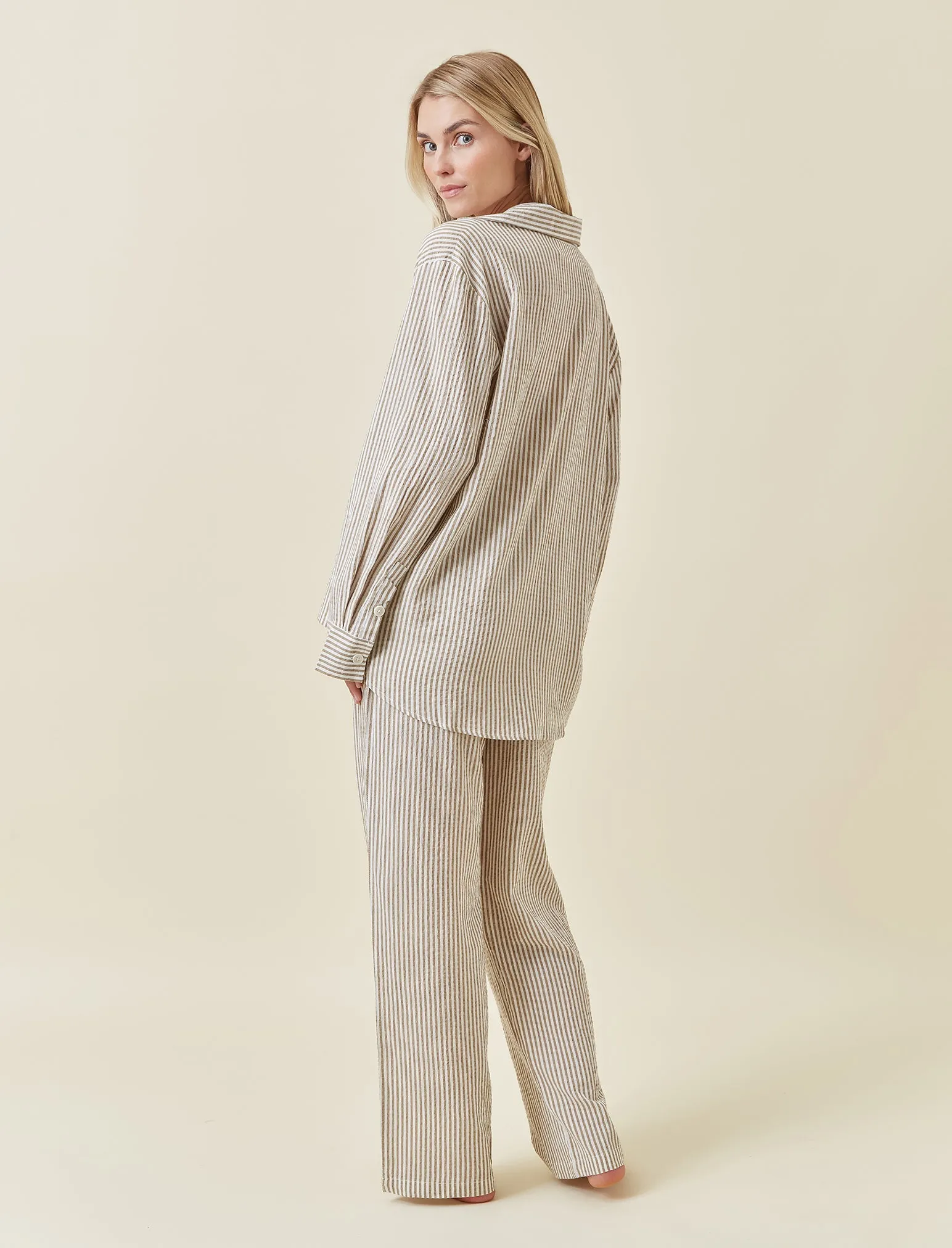 Karen Walker Seersucker Stripe PJ Set