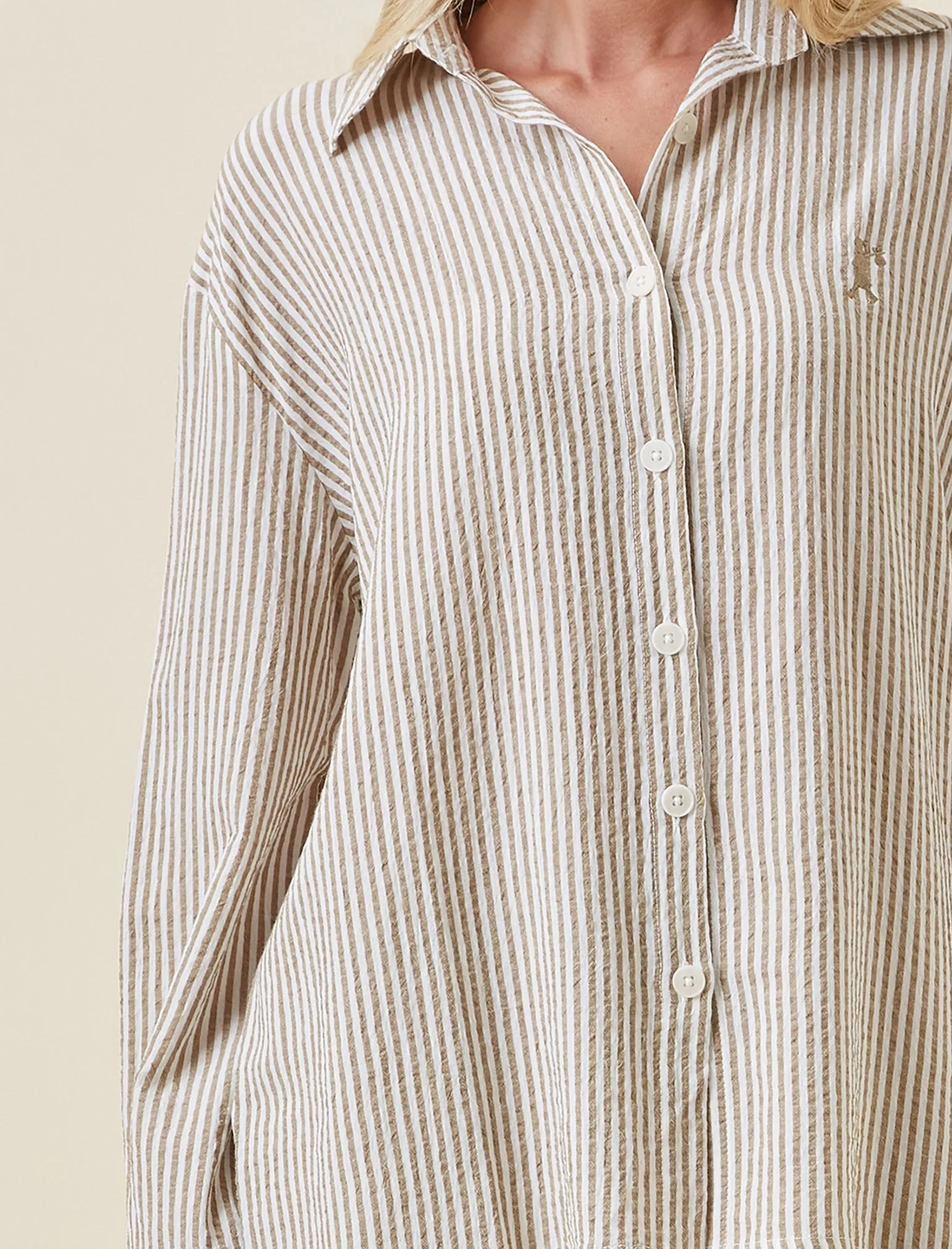 Karen Walker Seersucker Stripe PJ Set