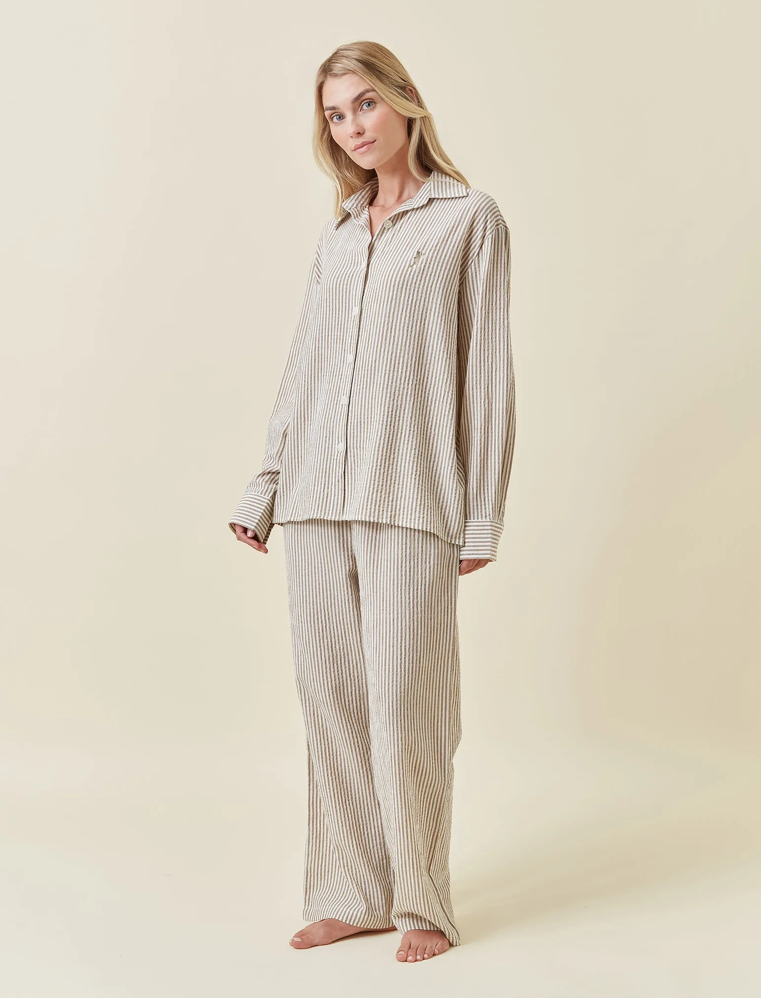 Karen Walker Seersucker Stripe PJ Set