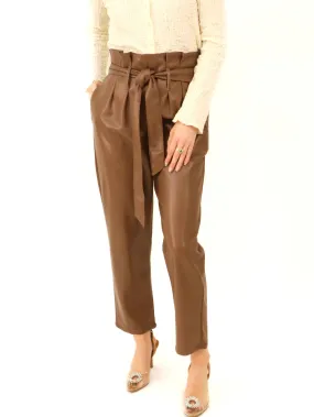 Knotted Faux Leather Pant