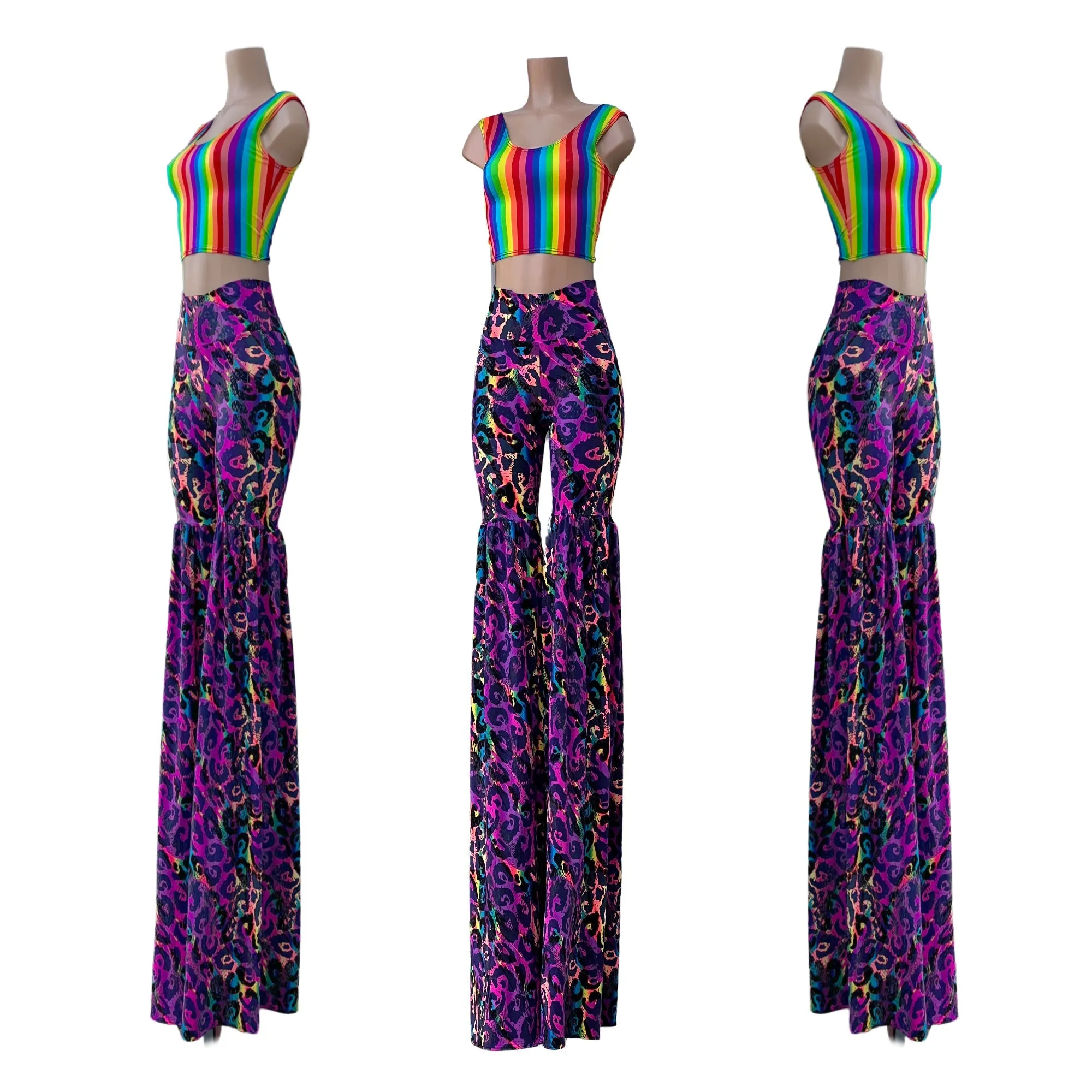 Legging Style Stilt Pants and Tank Crop Top Set