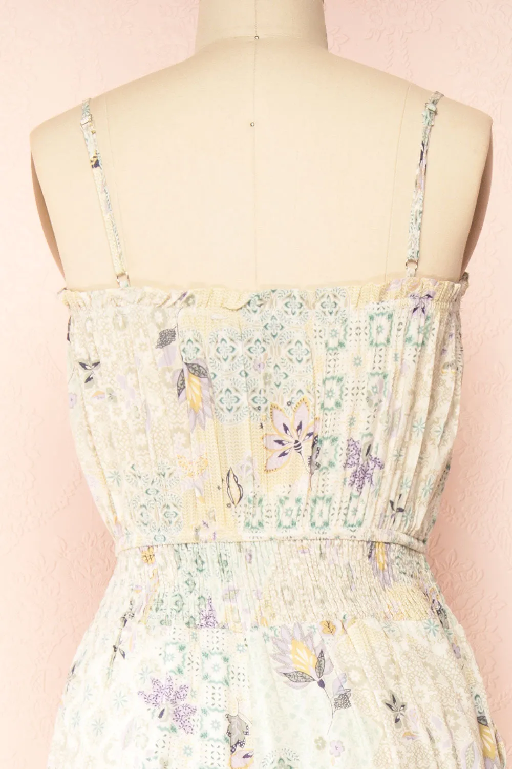 Marbella | Floral Print Flared Leg Jumpsuit