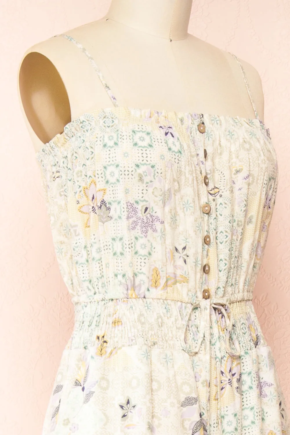 Marbella | Floral Print Flared Leg Jumpsuit