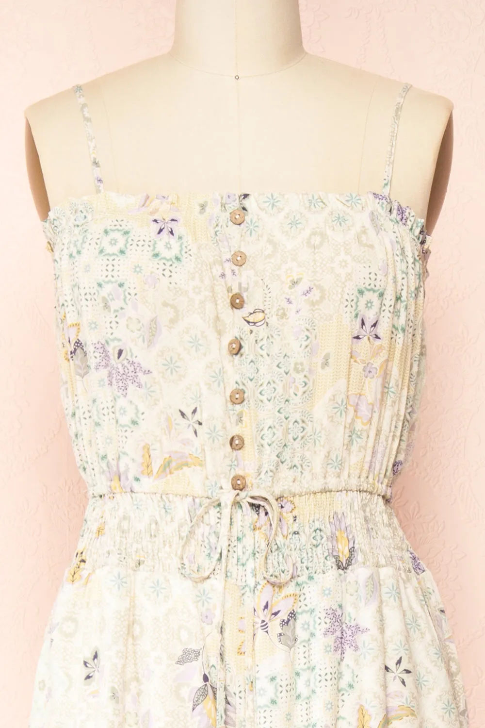 Marbella | Floral Print Flared Leg Jumpsuit