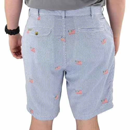 Men's American Flag Seersucker Shorts