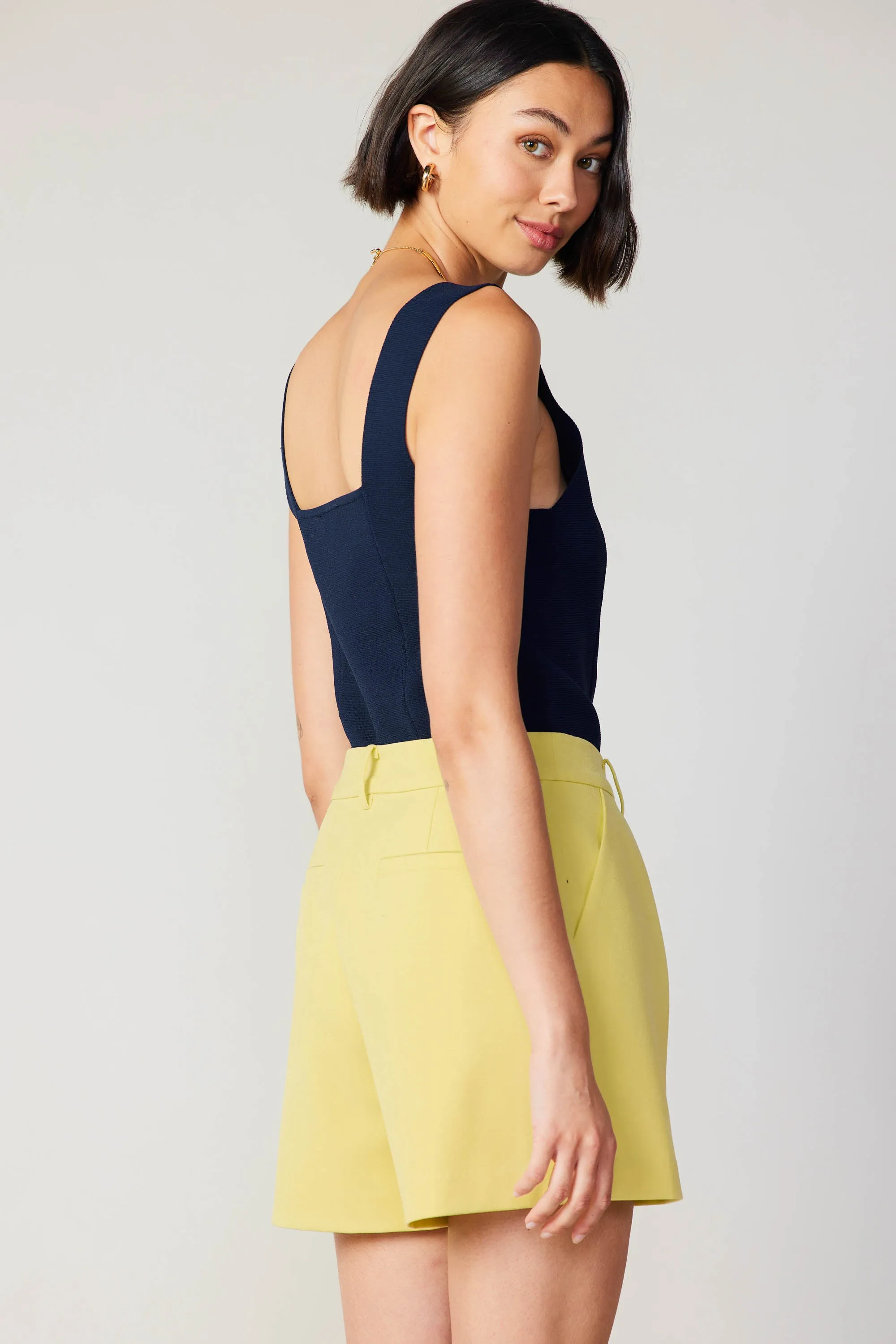 Pintucked Shorts