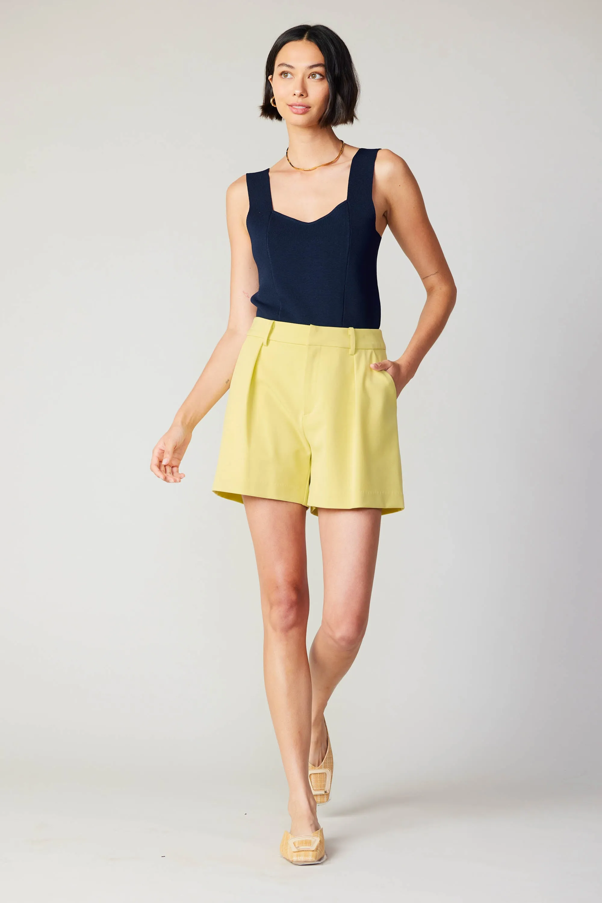 Pintucked Shorts