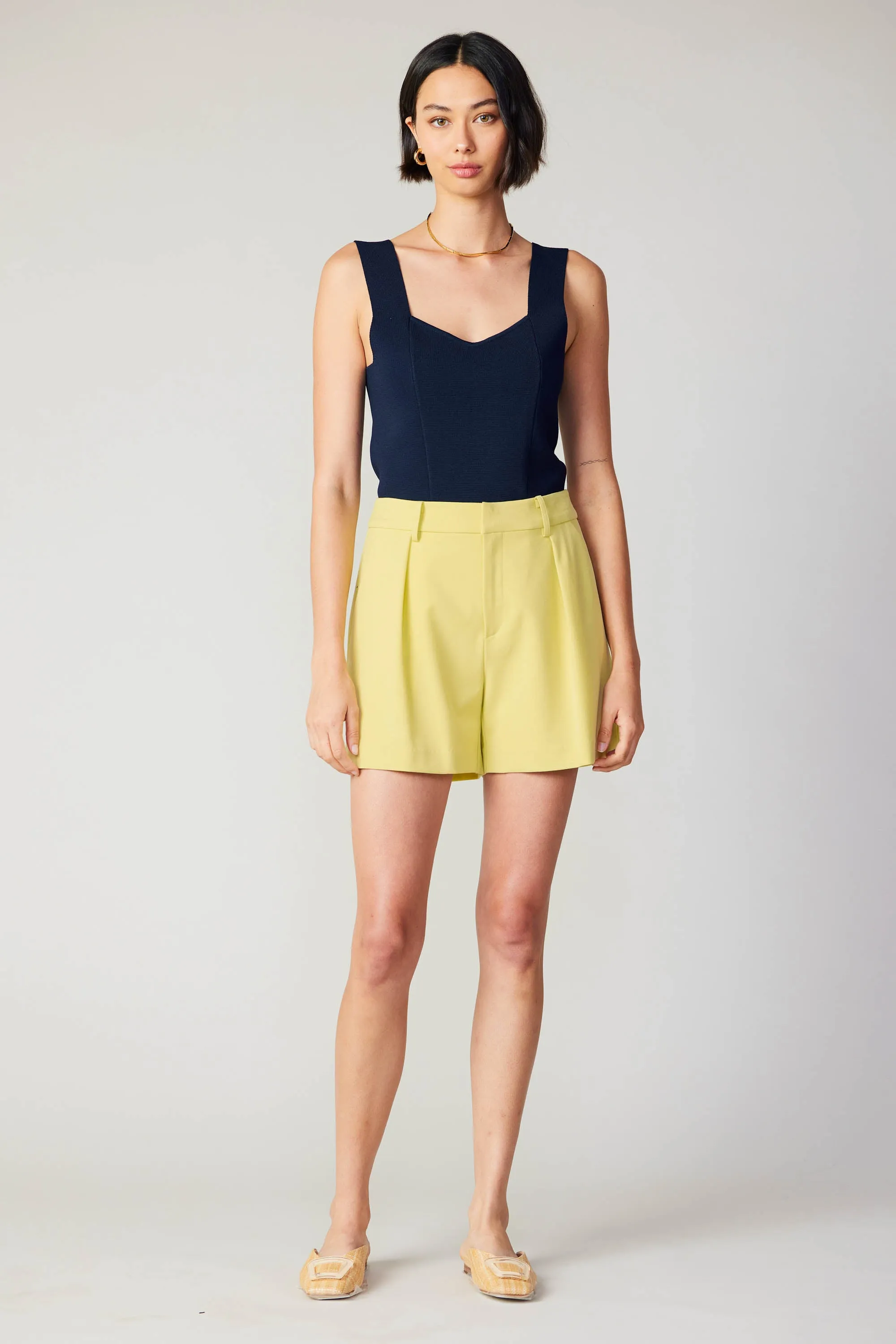 Pintucked Shorts