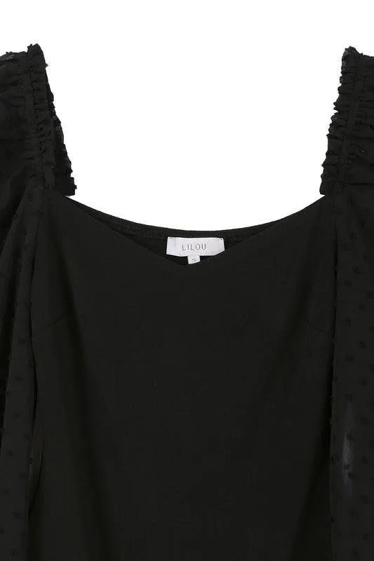 Shirring Sleeve Bodysuit