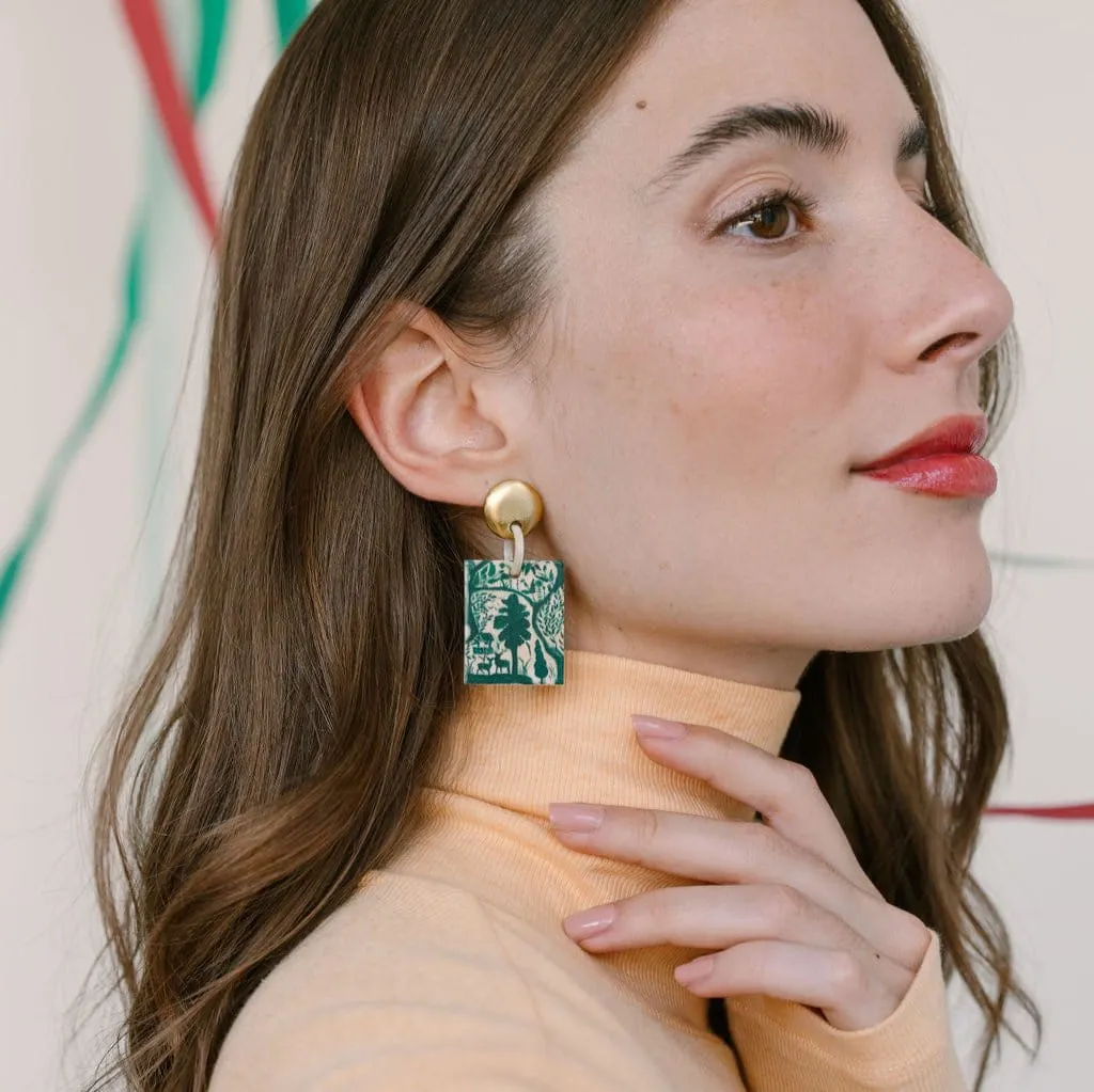 Village Block Earrings