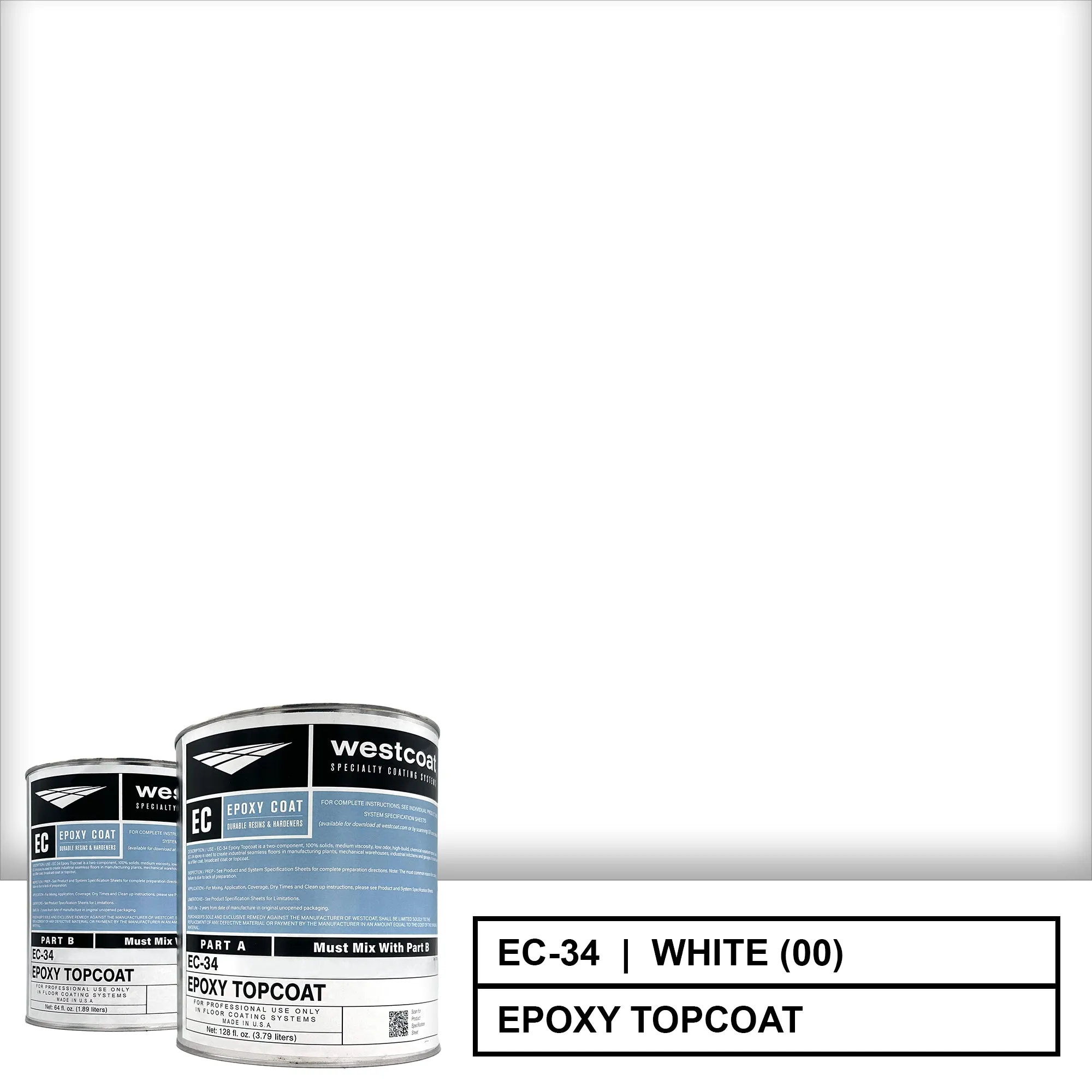 Westcoat EC-34 100% Solids Pigmented Epoxy Topcoat | 1.5 Gallon Kit