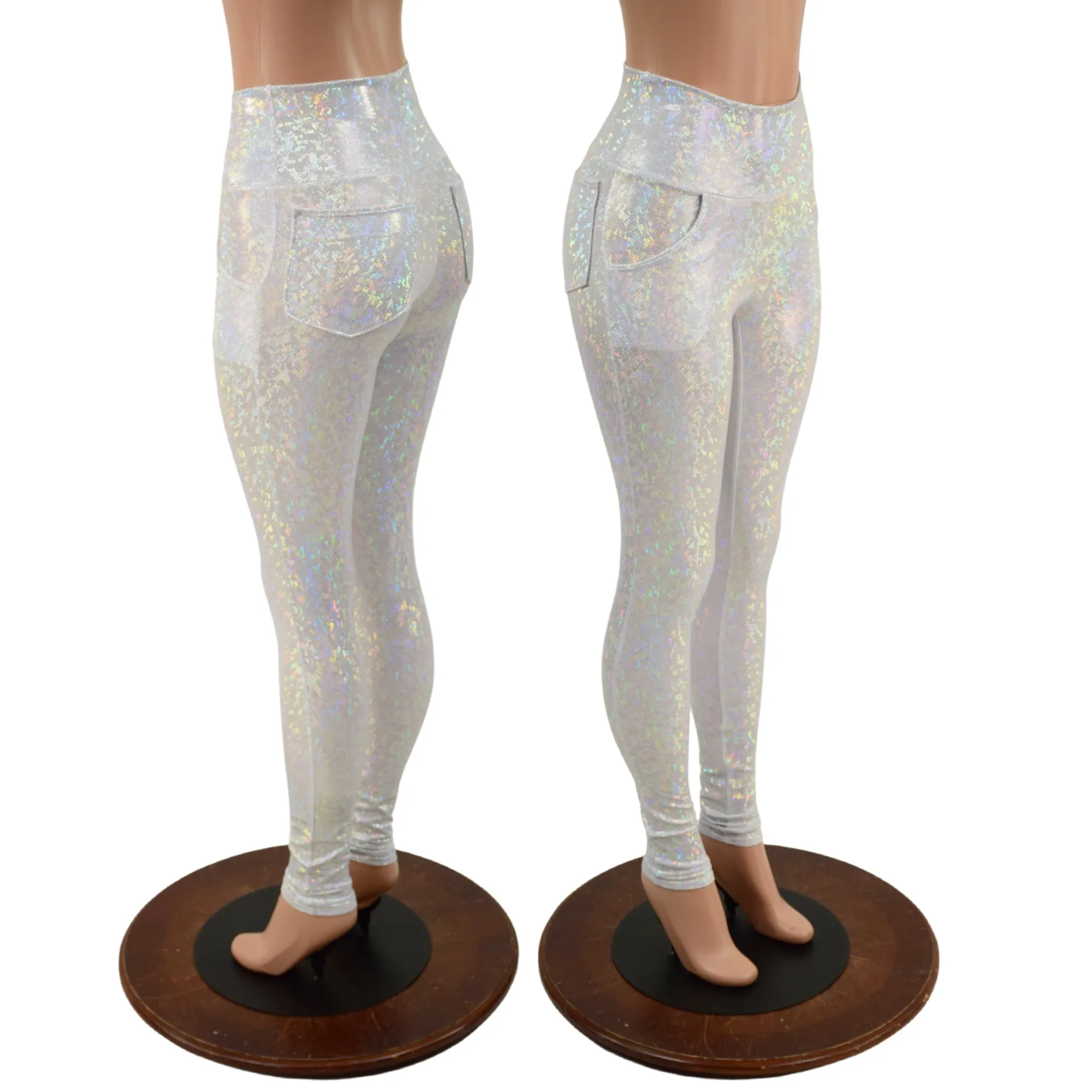 White Kaleidoscope Pocket Leggings