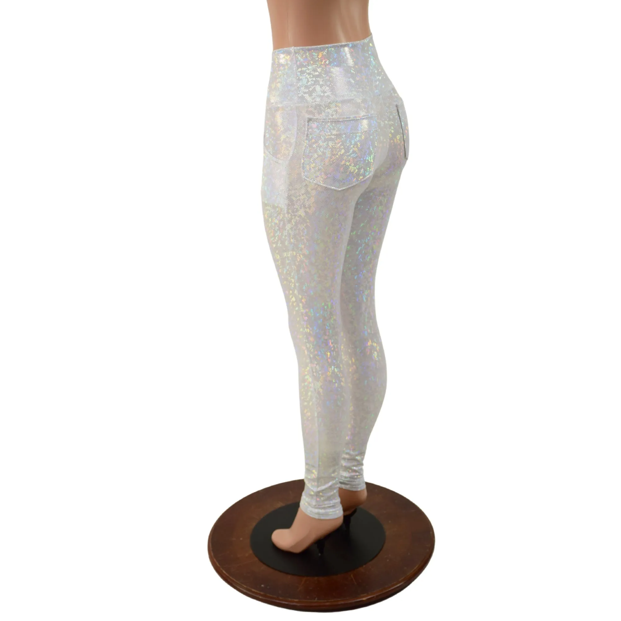 White Kaleidoscope Pocket Leggings