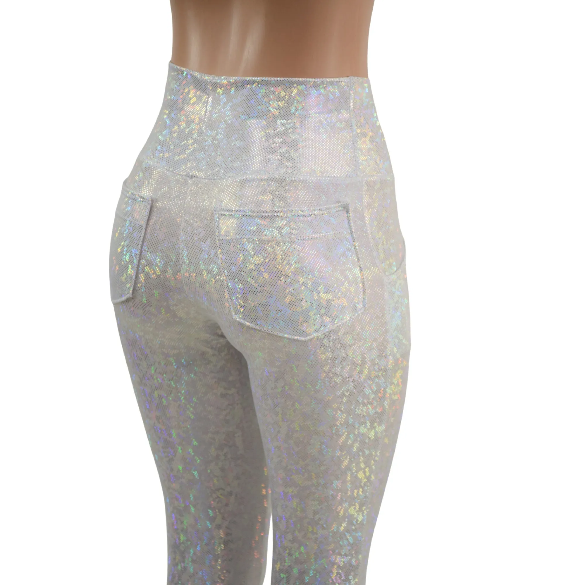 White Kaleidoscope Pocket Leggings