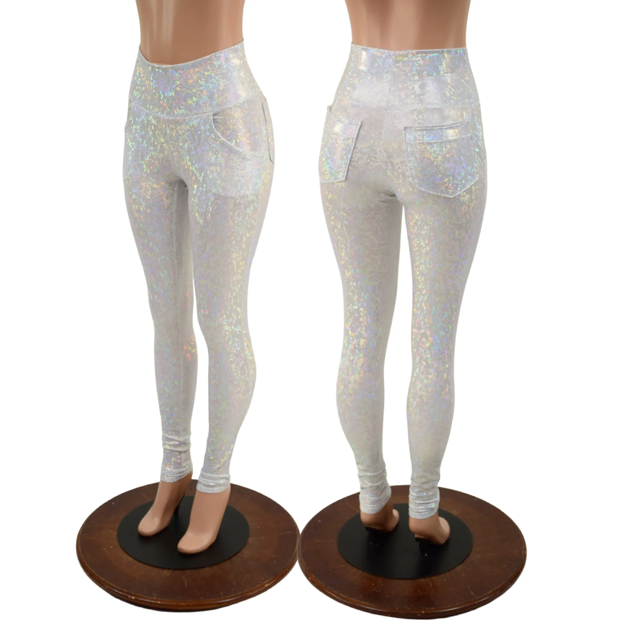 White Kaleidoscope Pocket Leggings