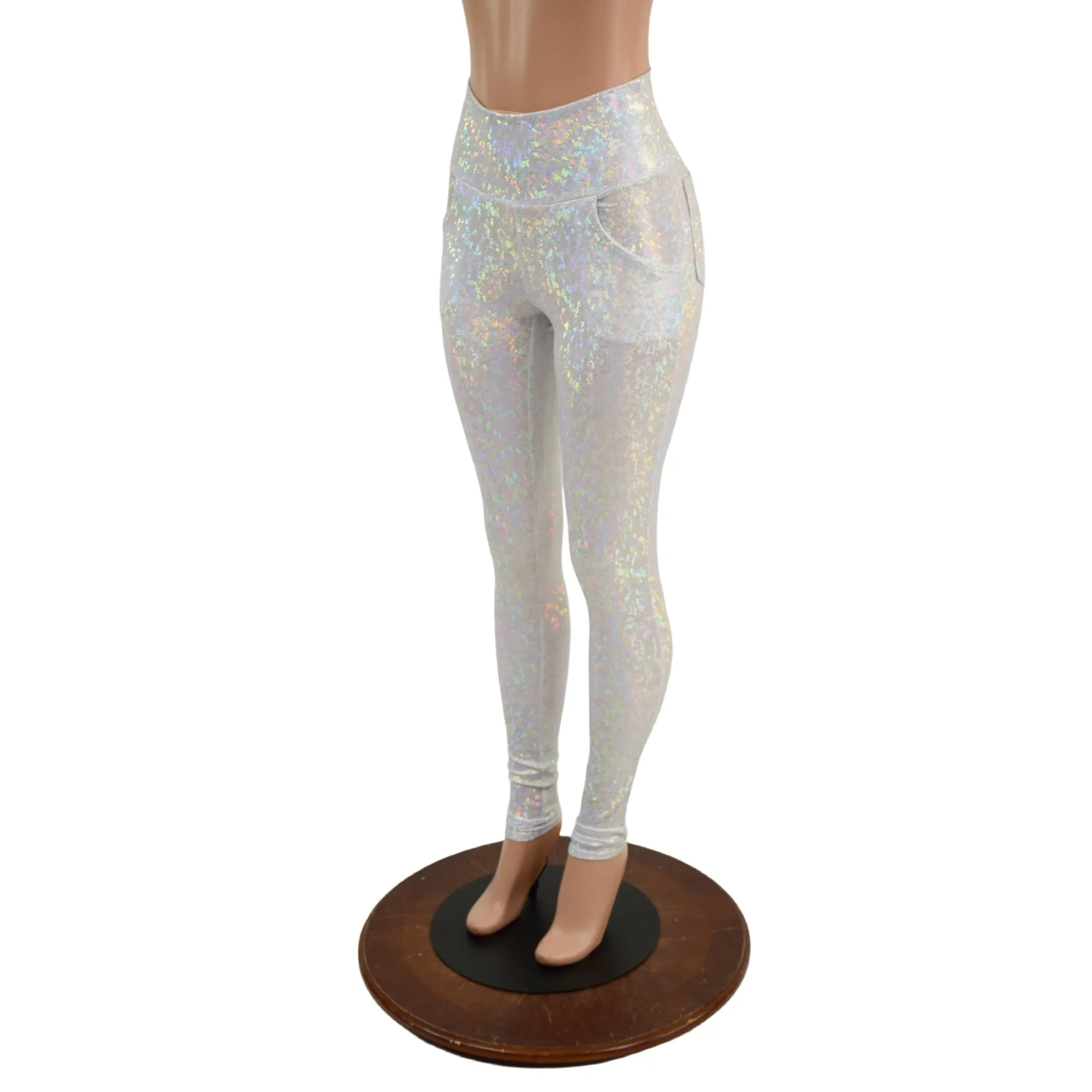 White Kaleidoscope Pocket Leggings