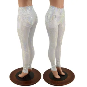White Kaleidoscope Pocket Leggings
