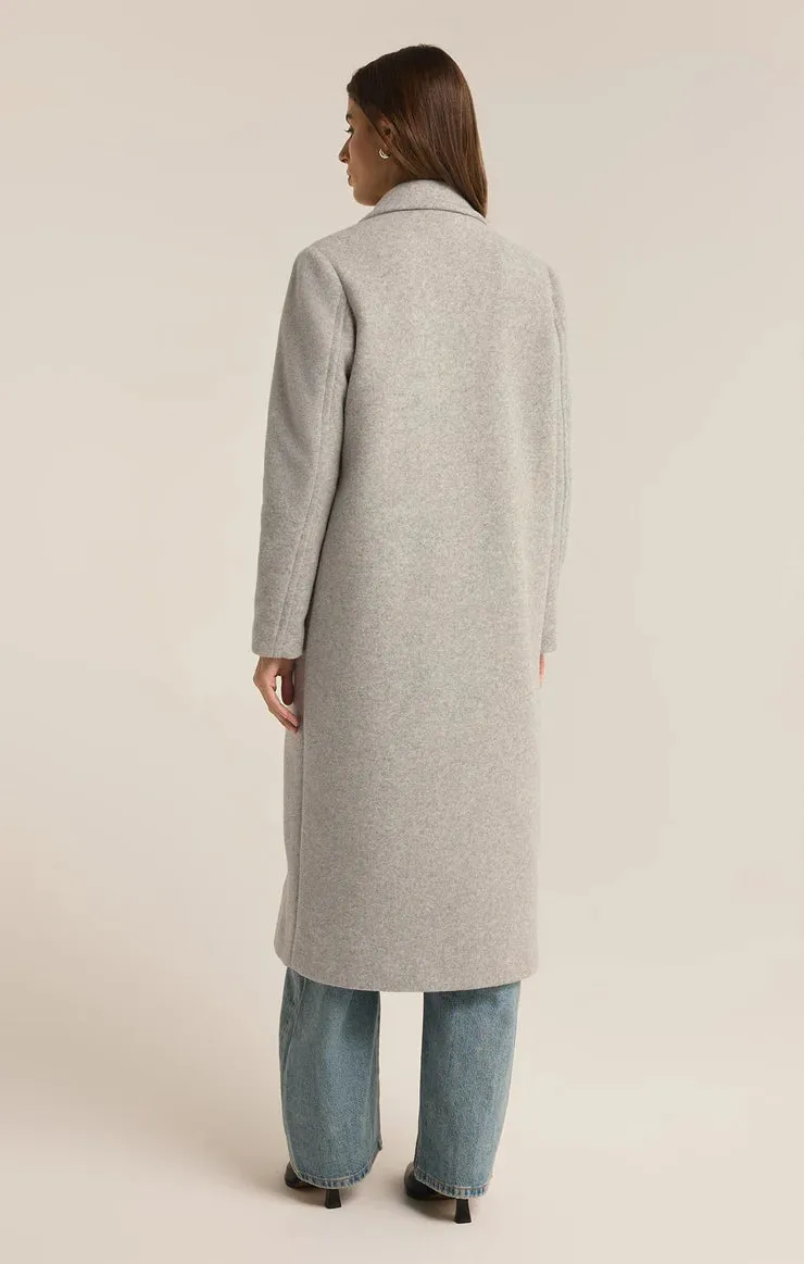 Z Supply Conway Plush Coat, Classic Heather Grey